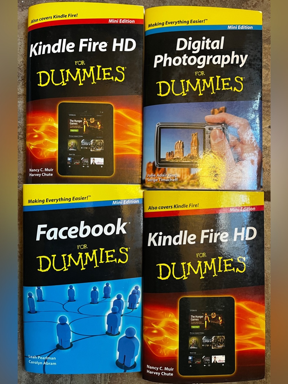 For Dummies Kindle Fire HD For Dummies Mini Edition Book Lot 4-Book Set NEW